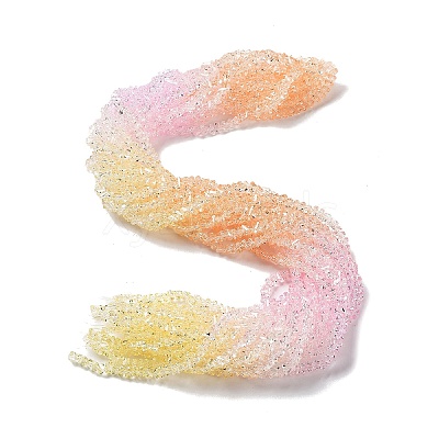 Transparent Glass Bead Strands GLAA-H023-03H-1