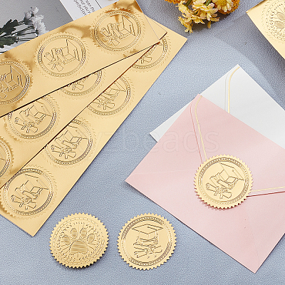 Self Adhesive Gold Foil Embossed Stickers DIY-WH0211-117-1