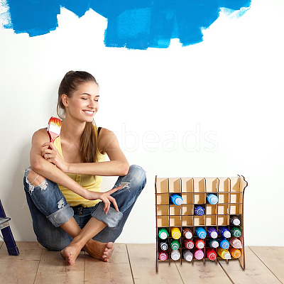 Wood Paint Storage Stands AJEW-WH0270-896-1