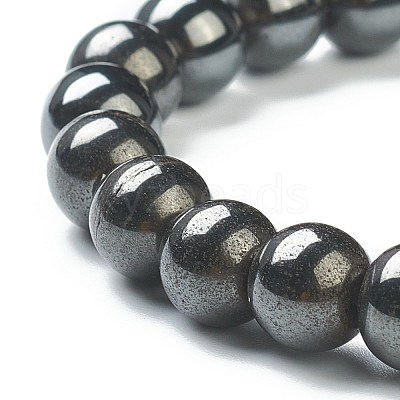 Synthetic Non-magnetic Hematite Beaded Stretch Bracelets BJEW-A117-C-22-1