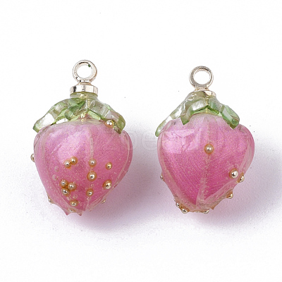 Handmade Epoxy Resin Flower Pendants X-KY-S163-103C-1