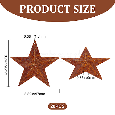 Rust Iron Big Pendants IFIN-WH0065-16C-1
