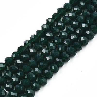 Opaque Solid Color Glass Beads Strands EGLA-A034-P3mm-D23-1