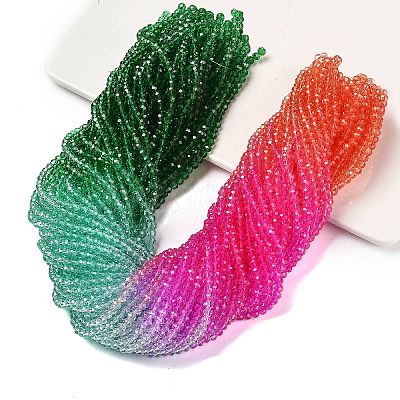 Transparent Painted Glass Beads Strands DGLA-A034-T4mm-A03-1