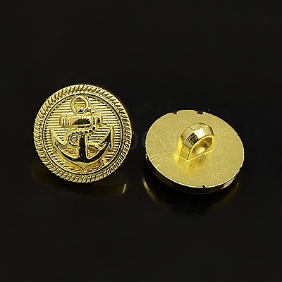 1-Hole Plating Acrylic Shank Buttons BUTT-D002-02-1