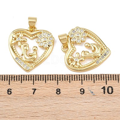 Mother's Day Brass Cubic Zirconia Pendants KK-L251-07G-06-1