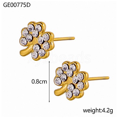 304 Stainless Steel Stud Earrings STAS-OY003-59G-1