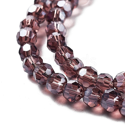Electroplate Transparent Glass Beads Strands EGLA-A035-T4mm-A13-1
