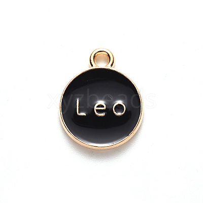 Alloy Enamel Pendants X-ENAM-S124-01B-08G-1