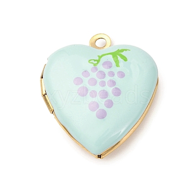 304 Stainless Steel Heart Locket Pendants STAS-Z168-02G-01-1