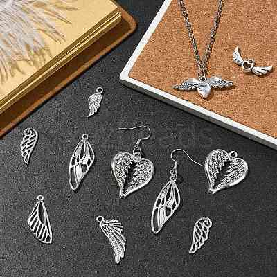80Pcs 8 Styles Tibatan Style Alloy Pendants FIND-CJ0006-02-1