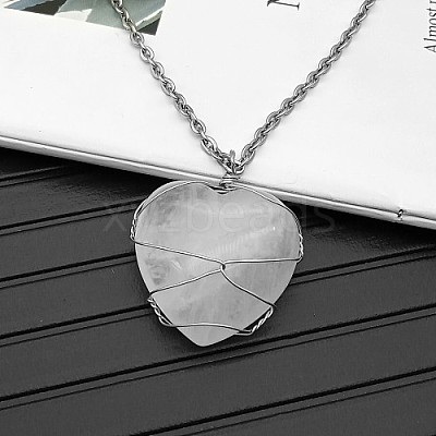Natural Quartz Crystal Pendant Necklaces CY8832-2-1