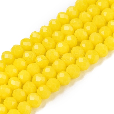 Opaque Solid Color Imitation Jade Glass Beads Strands EGLA-A044-P4mm-D04-1