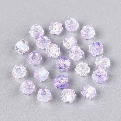 Transparent Spray Painted Glass Beads X1-EGLA-N018-4mm-02-1