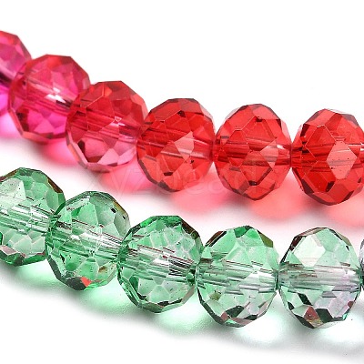 Transparent Painted Glass Beads Strands DGLA-A034-T6mm-A24-1