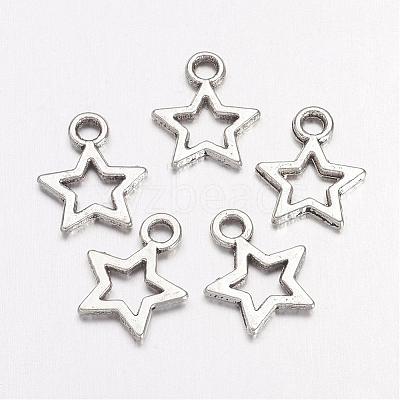 Antique Silver Tibetan Style Star Pendants X-LF0037Y-1