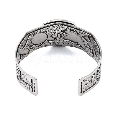 Constellation Alloy Open Cuff Bangles for Women Men LS-BJEW-C064-01AS-07-1