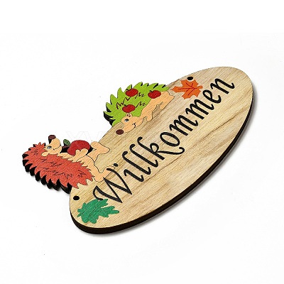 Single Face Printed Wood Big Pendants WOOD-I010-12C-1
