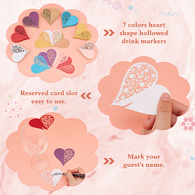70Pcs 7 Colors Paper Table Place Cards DIY-FG0005-55-1