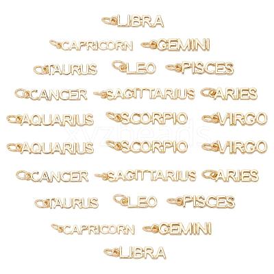 24Pcs 12 Style Brass Pendants KK-PH0002-57-1