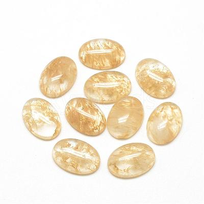 Coffee Watermelon Stone Glass Cabochons G-R415-14x10-39-1