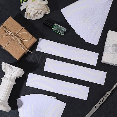 60Pcs 3 Styles Plastic Eyebrow Tattoo Practice Skin AJEW-CP0009-58B-1