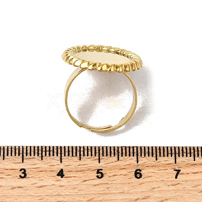 304 Stainless Steel Cuff Ring Components STAS-P403-06G-1