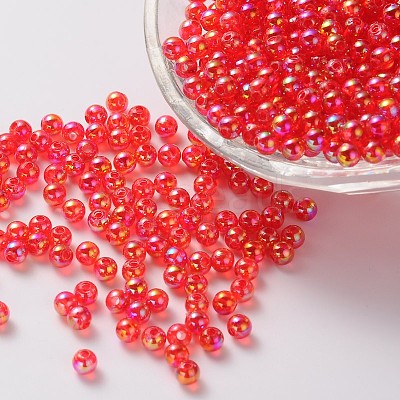 Eco-Friendly Transparent Acrylic Beads PL736-3-1