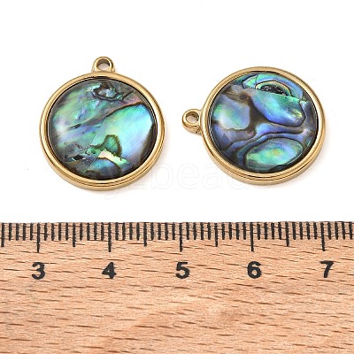 Natural Paua Shell Pendants SH-CBA11D7-29B-G-1