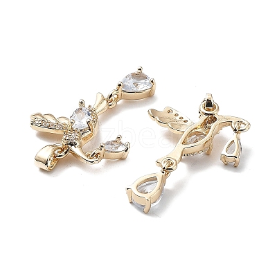 Brass with K9 Glass Pendants KK-Z031-11KCG-1