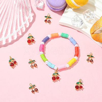 8Pcs 2 Styles Brass Charms KK-SC0006-89-1