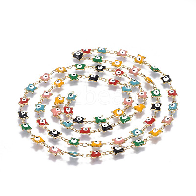 304 Stainless Steel Enamel Chains CHS-P006-05G-1