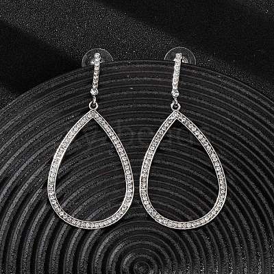 Alloy & Crystal Rhinestone Dangle Stud Earrings LS-EJEW-G467-01P-02-1