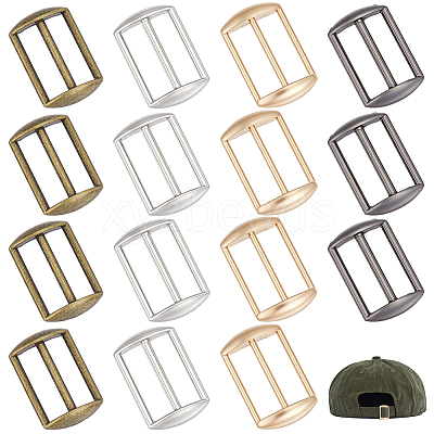 32Pcs 4 Colors Alloy Tri-Glide Adjuster Buckles FIND-GA0008-45-1