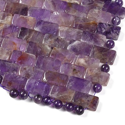 Natural Amethyst Woven Eye Mask AJEW-P074-11F-1