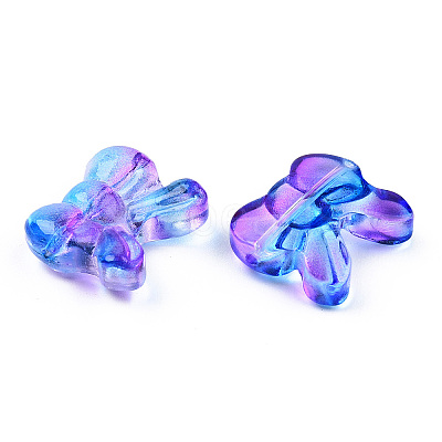 Transparent Spray Painted Glass Beads LS-GLAA-N035-025-G02-1