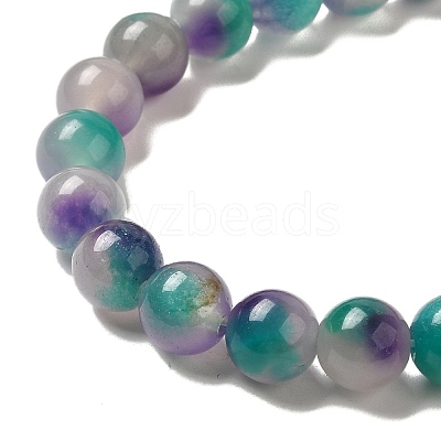 Natural Dyed White Jade Beads Strands G-M402-C04-19-1