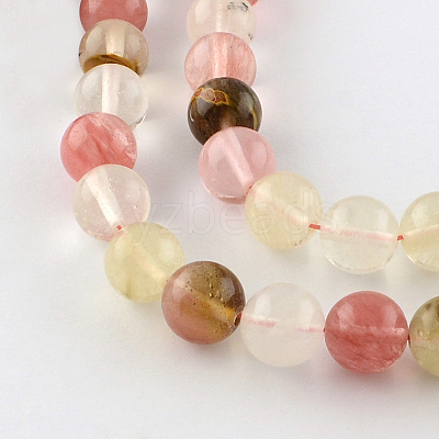 Tigerskin Glass Round Bead Strands X-G-R342-6mm-19-1