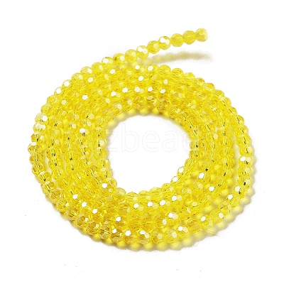 Electroplate Transparent Glass Beads Strands EGLA-A035-T3mm-A03-1