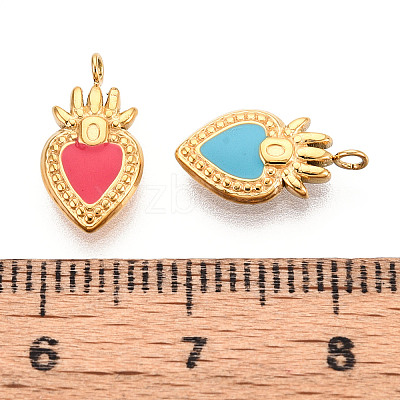 304 Stainless Steel Enamel Charms STAS-N112-21G-1