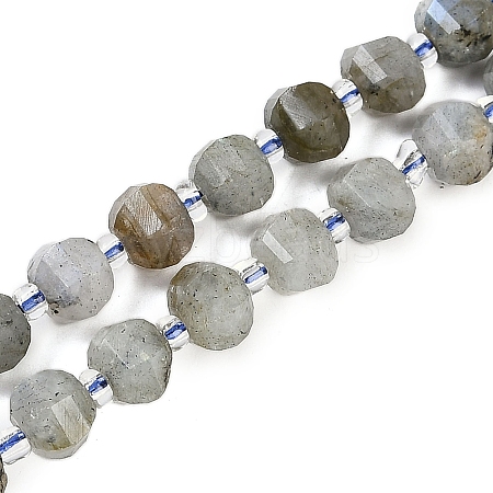 Natural Labradorite Beads Strands G-G182-B02-02-1