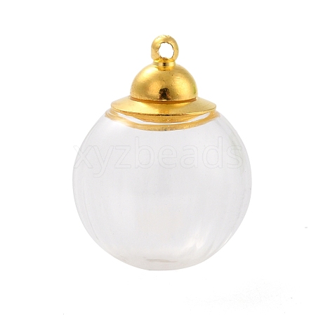 Glass Bottle Pendants GLAA-K056-08G-1