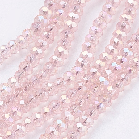 Electroplate Glass Beads Strands X-EGLA-R048-2mm-31-1