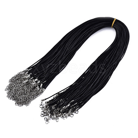 Waxed Cotton Cord Necklace Making MAK-S034-001-1