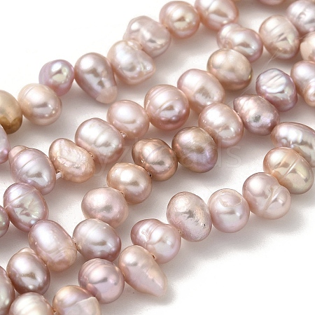 Natural Cultured Freshwater Pearl Beads Strands PEAR-A006-25B-1