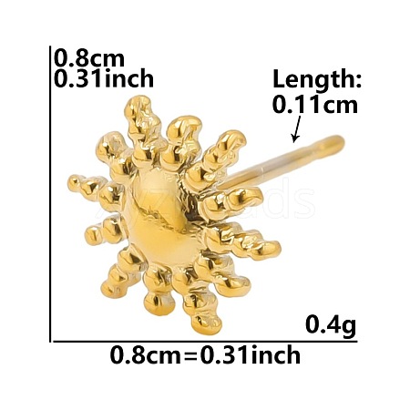 Sun Stainless Steel Stud Earrings for Women VJ0949-8-1