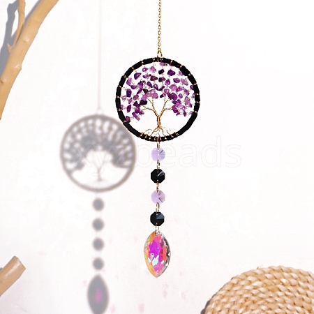 Natural Amethyst Sun Catcher Pendant PW-WG12E1A-04-1