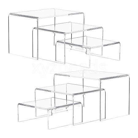 Transparent Acrylic Minifigures Display Risers AJEW-WH0166-36-1