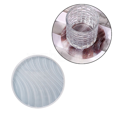 DIY Flat Round/Square Corrugated Cup Mat Silicone Molds SIMO-H009-02A-02-1