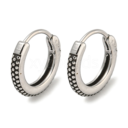 316 Surgical Stainless Steel Hoop Earrings EJEW-D096-23I-AS-1